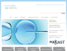 Tablet Screenshot of everydaybioethics.org